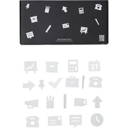 Design Letters Tafel-Icons office weiß 20 St.