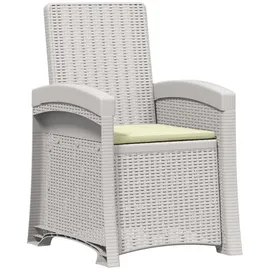 vidaXL Liegesessel Garten 1 x 1 x 1 cm Weiß