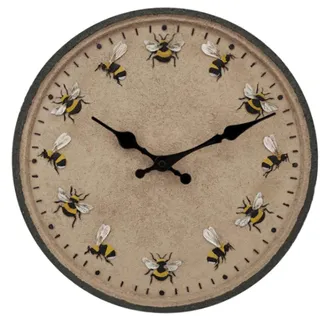 Baoblaze Gartenuhr Wetterfest Groß, Outdoor Wall Clock, Robuste 30 cm Große Hängeuhr, Wanduhr Wasserdicht Retro Aussenbereich, Kreativ Antike Wanduhr für Schwimmbad Hof Restaurant Büro Eingang