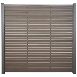 T&J BPC-Steckzaun Hörvig 180 cm x 180 cm Schokobraun-Anthrazit