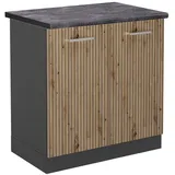 Vicco Spülenunterschrank R-Line 80 cm, AP Anthrazit,