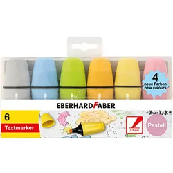 EBERHARD FABER Pastell Mini Textmarker farbsortiert, 6 St.