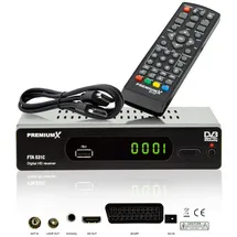 Premium X PremiumX Kabelreceiver DVB-C FTA 531C Digital FullHD SCART HDMI USB Mediaplayer, TV-Receiver Kabel-Fernsehen
