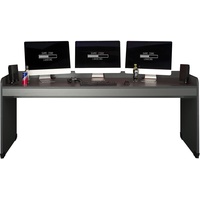 Begabino Gamingtisch Kellon Gamingdesk graphit - Gamingschreibtisch Computertisch rollbar, Schreibtisch wahlweise in 2 Farben grau