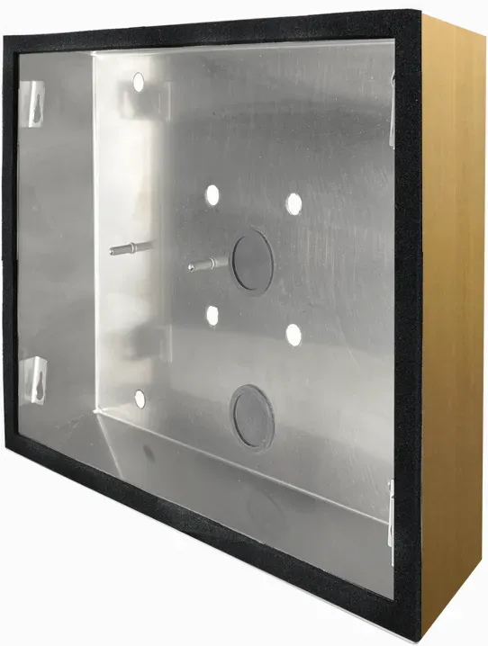 DoorBird D31TDH Aufputz Montagerückgehäuse Gold-Optik als PVD Beschichtung, Edelstahl, gebürstet