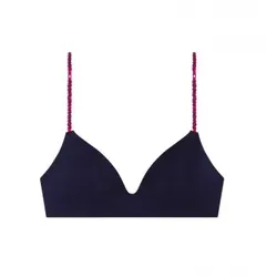 Tommy Hilfiger für Damen. UW0UW02413 Dreiecks-BH Marine-Inschrift (75B), Heimtextilien, Baumwolle