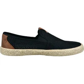 Bugatti Espadrille Slipper, Schlupfschuh, Sommerschuh mit Kontrastdetails schwarz 43 EU