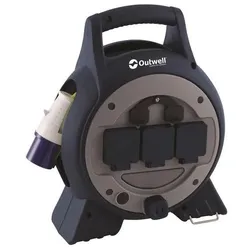 Outwell Mensa 3-Wege-Netzkabeltrommel mit Usb/Lampe black
