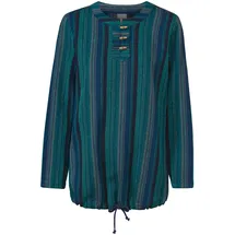 DW-Shop Baumwoll-Bluse Streifen Blau 44