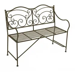 Garden Pleasure Gartenbank Vesuv 950394 braun Metall 111,0 cm
