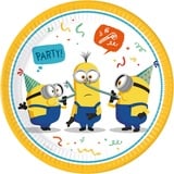 Procos 93457 - Party-Teller Minions Rise of Gru, Größe 23 cm, 8 Stück, Einwegteller aus Papier, Kindergeburtstag, Party-Geschirr, FSC® Mix