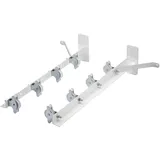 Sauvic Wäscheständer 89396 mit 8 Riemenscheiben, kunststoffbeschichtet Weiß, 55 cm
