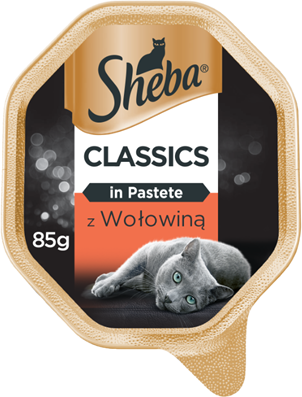 SHEBA® Classics 85g mit Rindfleisch - Katzennassfutter in Pastete (Rabatt für Stammkunden 3%)