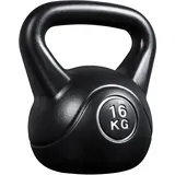 Yaheetech Kettlebel 16kg für Krafttraining Fitness Gymnastik, Kugelhantel Schwunghantel Kugelgewicht, schwarz