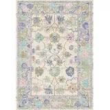 Bamyum Simay Bedruckter Teppich Chenille-Druck Maschinell Hergestellt 80 x 150 cm, Waschbarer Vintage Teppich Schlafzimmer, Antibakteriell Antirutschunterlage Küchenteppich