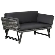 Outsunny Gartensofa 129 x 63 x 67 cm Grau