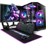 Vibox VIII-603 Gaming PC Set Komplett - Monitor 23 Zoll - Intel Core i9 12900KF 5,2 GHz - AMD RX 9060 XT 16 GB - 16 GB RAM - 1 TB SSD - Windows 11 ... - Schwarz