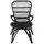 VCM Loungesessel Ella 65 x 76 x 98 cm Schwarz mit Fußhocker