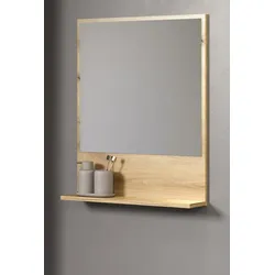 Badezimmer Spiegel "Bliss" in Evoke Eiche Badspiegel mit Ablage 60 cm