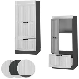 Vicco Hochschrank Mikrowellenumbauschrank 60 x 58 x 153,6 cm Weiß