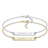 Elli Infinity Freundschaft Set Bi-Color Silber Armbänder & Armreife Damen