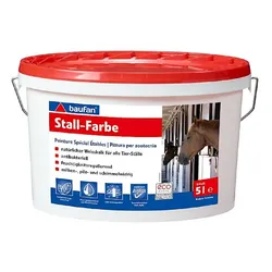 Baufan Stall-Farbe 5 L, Beschichtung für Feuchträume & Stall, antibakteriell & atmungsaktiv