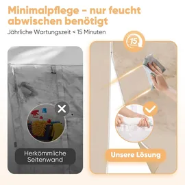 Sekey Seitenwände für Pavillon 3x3 2 Stück Khaki 3 x 3 m