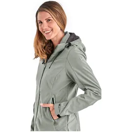 KILLTEC Damen Softshelljacke Softshell Jacke mit abzippbarer Kapuze Damen Softshelljacke wasserabweisend, Winddicht, atmungsaktiv 00762-helloliv 42