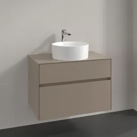 Villeroy & Boch Villeroy und Boch Collaro Waschtischunterschrank C03700VM 80x54,8x50cm, Waschtisch mittig, taupe