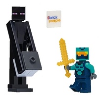 Lego Minecraft Enderman Minifigur mit Nether Hero Combo Pack Poly