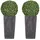 Wellhome Urbi Square Effect Vierkanttopf 55x29x29.5 cm 2 Einheiten - Anthracite - One Size