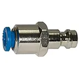 Riegler Einstecknippel push-in 6 mm, für Kupplungen NW 5, Messing vern.