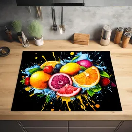 onlywow Herdabdeckplatte 77 x 59 cm Orange