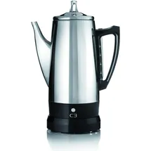 C3 Perkolator Kaffeebereiter silber