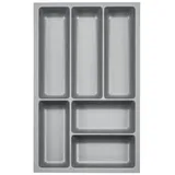 SOTech Orga-Box 3 29,1 x 5,05 x 47,3 cm 3-tlg. silbergrau