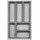 SOTech Orga-Box 3 29,1 x 5,05 x 47,3 cm 3-tlg. silbergrau