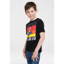 LOGOSHIRT T-Shirt "Super Mario", Mädchen, Gr. 92, schwarz, 100% Baumwolle, bedruckt, normal, Rundhals, Shirts T-Shirt, mit lizenziertem Design