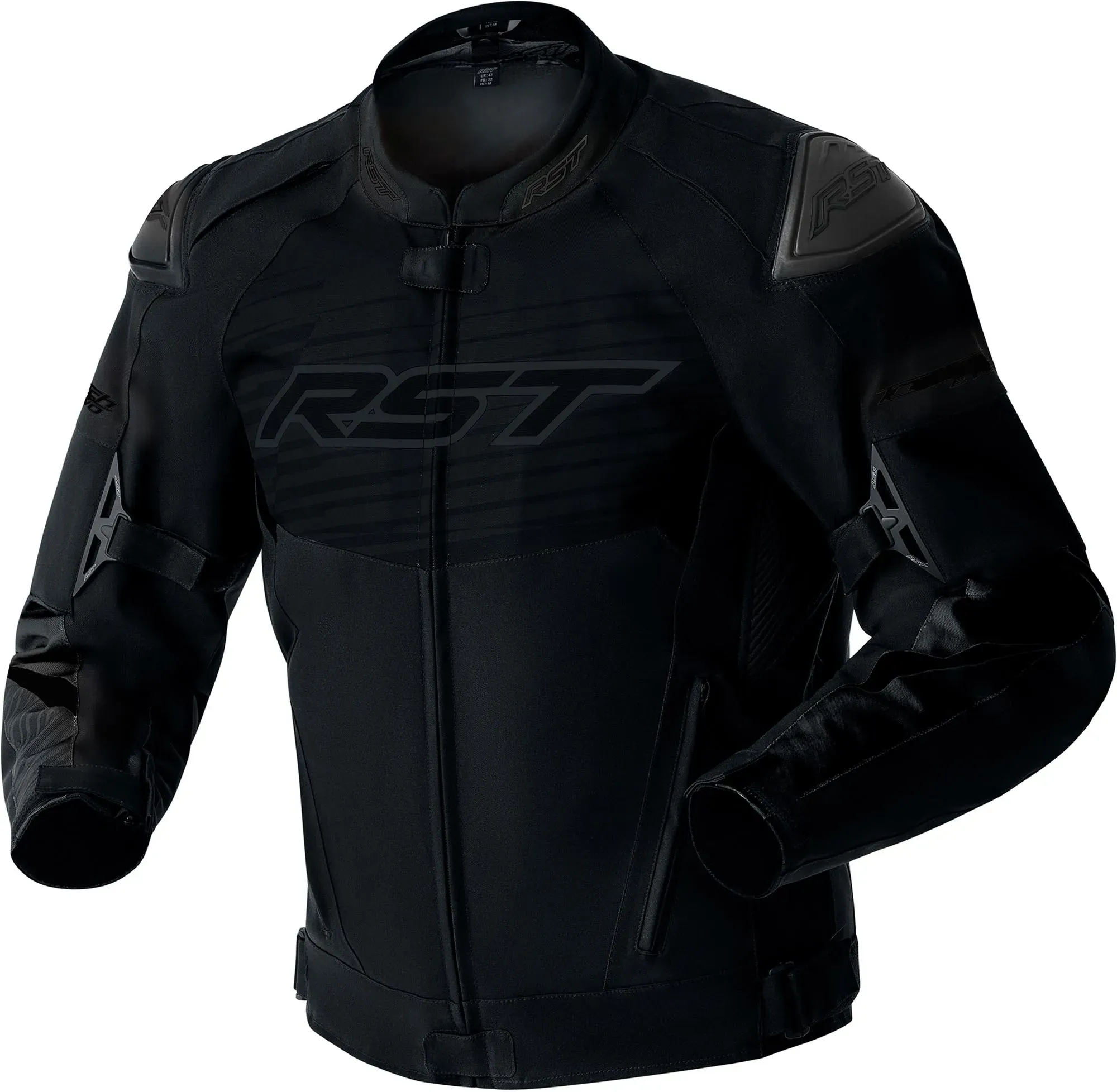 RST Tractech Evo D3O wasserdichte Motorrad Textiljacke, schwarz, Größe 52 für Männer