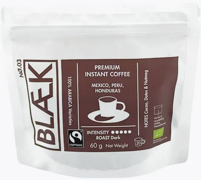 BLÆK Organic Instant Coffee No. 3 Dark Roast Bio 60g