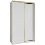 masseno Schwebetürenschrank NISSE 120 x 205 x 60 cm Weiß