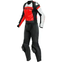 Dainese Mirage 2-Teiler Damen Motorrad Lederkombi, schwarz/rot/weiß, 48