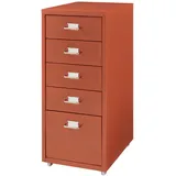 [en.casa] Kökar Schubladenschrank 69 cm x 28 cm x 41 cm Ziegelrot