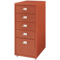 [en.casa] Kökar Schubladenschrank 69 cm x 28 cm x 41 cm Ziegelrot