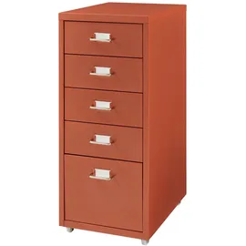 [en.casa] Kökar Schubladenschrank 69 cm x 28 cm x 41 cm Ziegelrot