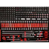 KS Tools 3/8" Steckschlüssel-Satz in Schaumstoffeinlage, 221-tlg