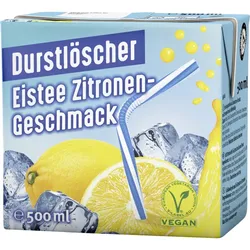 Wesergold Durstlöscher Eistee Zitrone 27640 TetraPak 0,5l 4100060006649 riha Wesergold Getränke GmbH & Co. 12 Stück