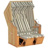 Sunny Smart Natur24 Gartenstrandkorb Rustikal 50 2-Sitzer Kunststoffgeflecht beige