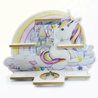 Smagnon Regal für die Toniebox und Tonie Figuren Motiv Ballon-Familie Kinderspielzeug (Einhorn Hauptregal)