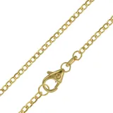 trendor 51885 Panzerkette 585 Gold / 14 Karat Weitpanzer-Collier 1,6 mm, 55 cm