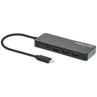 Manhattan 168410 USB 3.0-Hub schwarz